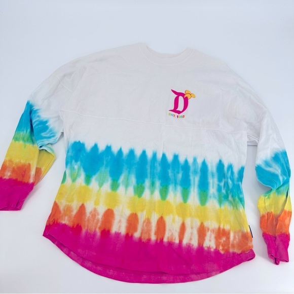 Disneyland Disney Spirit Jersey Pineapple Tie Dye Oversized Shirt Size Small - Picture 3 of 3